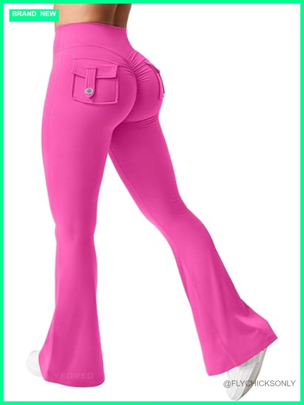 Flare Scrunch Butt Lifting Leggings with Pockets High Waist Yoga Pants